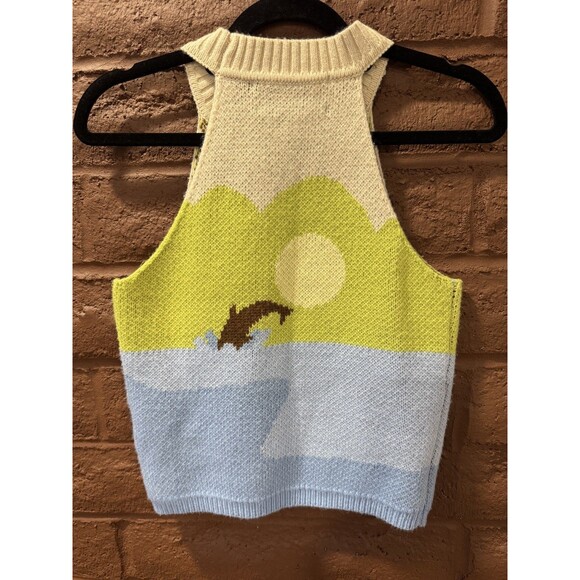 House Of Sunny Knit Halter Tank Dolphin Sz 2 Ocean Beach Limited Run Vol. 17 - Picture 8 of 9